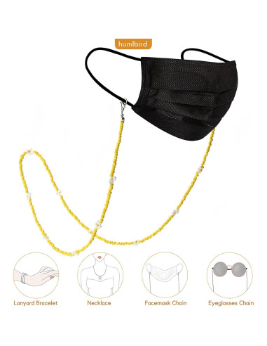 Cadena de Gafas Humlbird con Perlas y Cuentas 74 cm