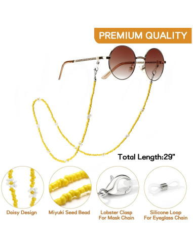 Cadena de Gafas Humlbird con Perlas y Cuentas 74 cm