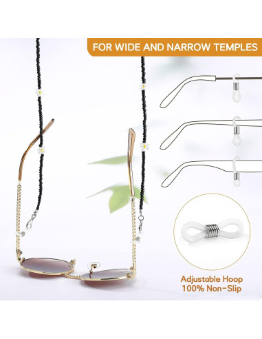 Cadena de Gafas Humlbird con Perlas y Cuentas 74 cm