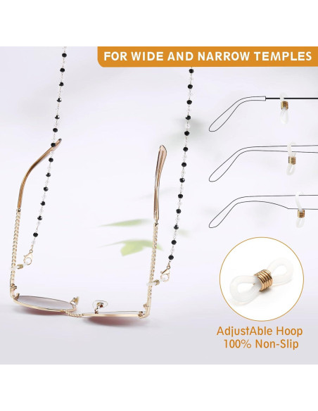 Cadena de Gafas Humlbird con Perlas y Cristales 67 cm