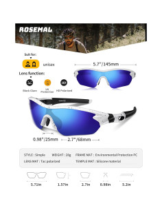 Gafas de sol deportivas Rosemal 7221 polarizadas UV400 2