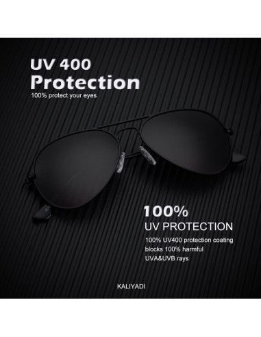 Gafas de Sol Aviador KALIYADI 3 Paquetes Lentes Polarizados