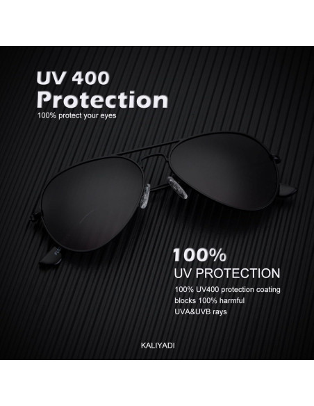 Gafas de Sol Aviador KALIYADI 3 Paquetes Lentes Polarizados