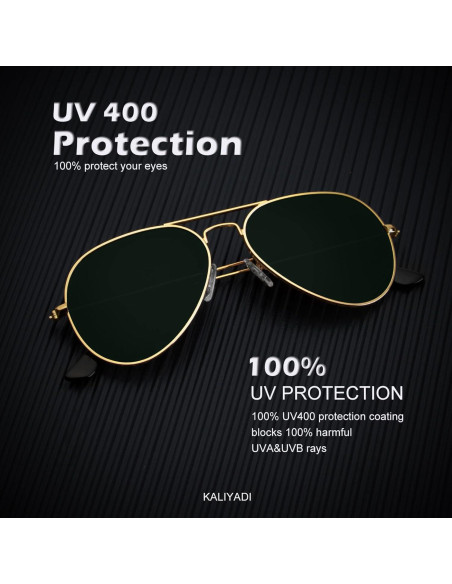 Gafas de Sol Aviador KALIYADI 3 Paquetes Lentes Polarizados