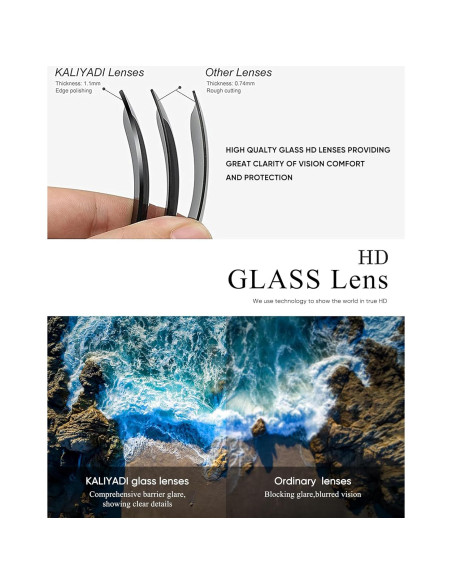 Gafas de Sol Aviador KALIYADI 3 Paquetes Lentes Polarizados