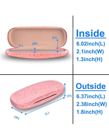 Estuche Duro RayLove para Gafas Unisex - Rosa Estrella