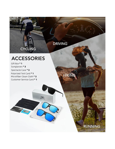 Gafas de sol QALLY polarizadas UV400 para hombres