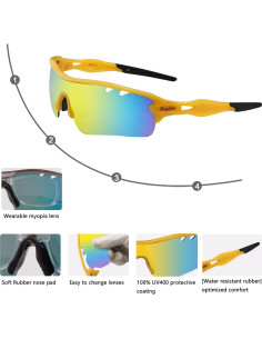 Gafas de sol deportivas BangLong con 5 lentes UV400 2