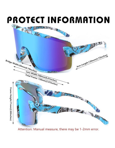 Gafas de Ciclismo FEISEDY B2944 Protección UV Lente Espejo