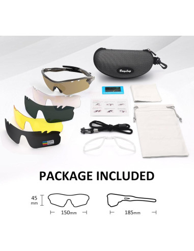 Gafas de sol deportivas BangLong con 5 lentes UV400