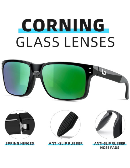 Gafas de sol Bnus B7066 polarizadas con lentes de vidrio