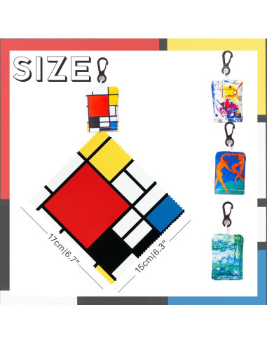 Paño de limpieza de gafas Seabbo 4PC Microfibra Amarillo