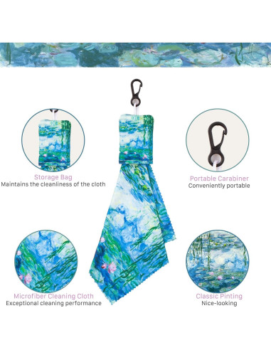 Paño de limpieza de gafas Seabbo 4PC Microfibra Amarillo