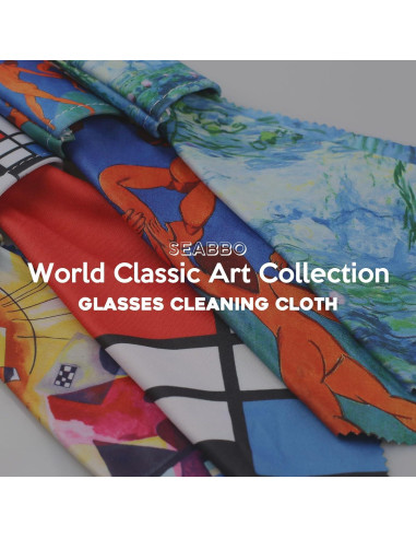 Paño de limpieza de gafas Seabbo 4PC Microfibra Amarillo