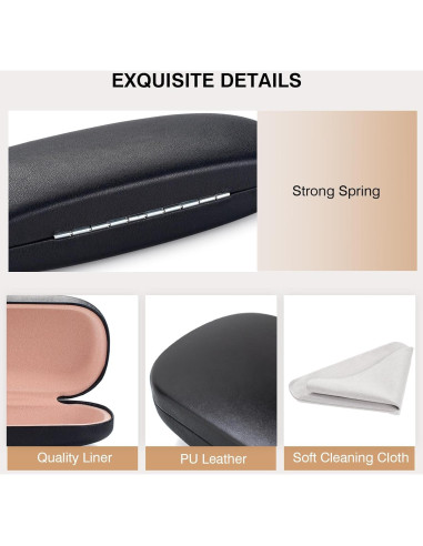 Estuche Duro para Gafas Marvolia PU - Compacto y Resistente