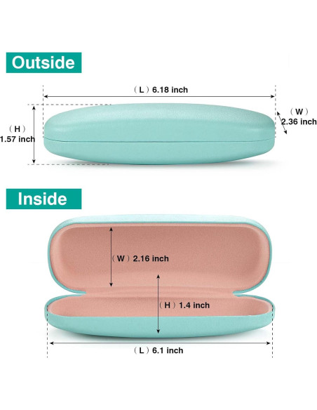 Estuche rígido para gafas Marvolia - Cuero PU compacto
