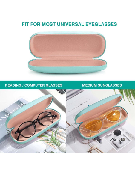 Estuche rígido para gafas Marvolia - Cuero PU compacto