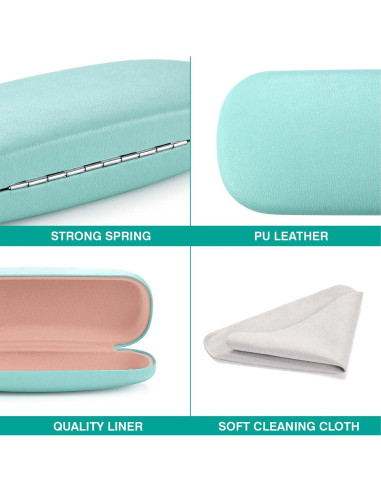 Estuche rígido para gafas Marvolia - Cuero PU compacto