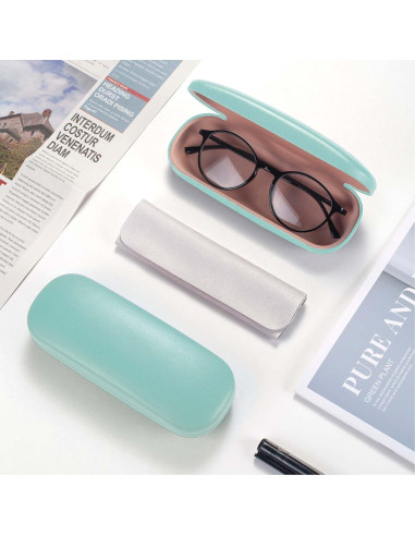 Estuche rígido para gafas Marvolia - Cuero PU compacto