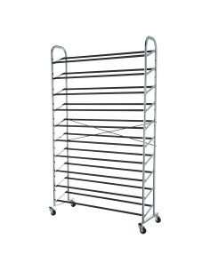 Organizador de Zapatos Amazon Basics para 50 Pares Cromo 91x37x151cm