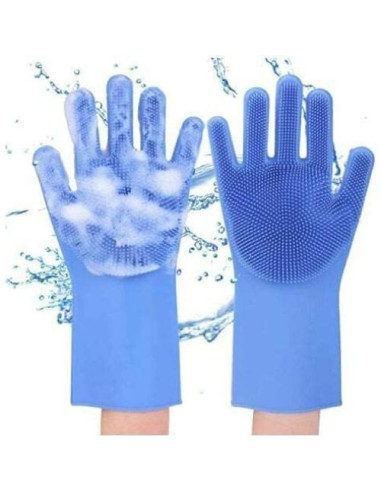 Guantes de Silicona Yinceber para Lavar Platos y Mascotas 34.5 cm