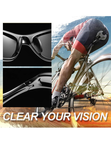 Gafas de sol deportivas Joopin UV400 polarizadas negras