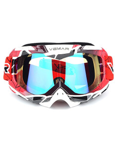 Gafas de Motocross Ubelly Rojo Antivaho y Ajustables