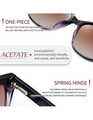 Gafas de sol Joopin ojo de gato moradas UV400 para mujeres