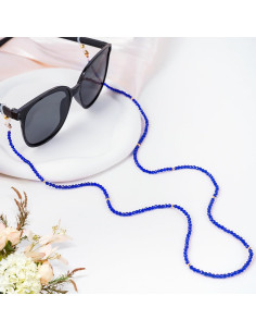 Cadena de Gafas BILIONE de Cristal Azul 75 cm para Mujeres 2