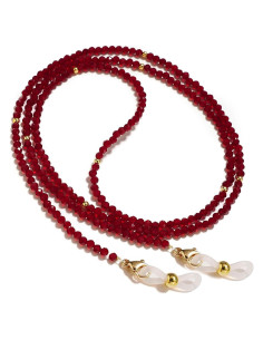 Cadena de Gafas BILIONE de Cristal Rojo 75 cm para Mujeres