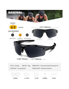 Gafas de sol deportivas Rosemal 7253 polarizadas UV400 2