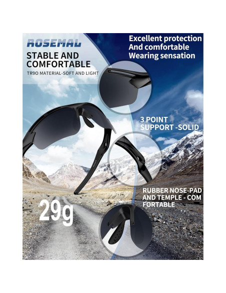 Gafas de sol deportivas Rosemal 7253 polarizadas UV400