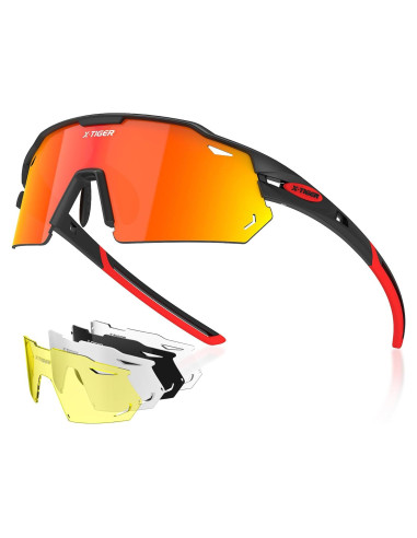 Gafas de Ciclismo X-TIGER Polarizadas 5 Lentes Intercambiables