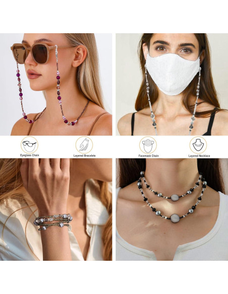 Cadena de Gafas ERNAULO para Mujeres 73.66 cm Colorido