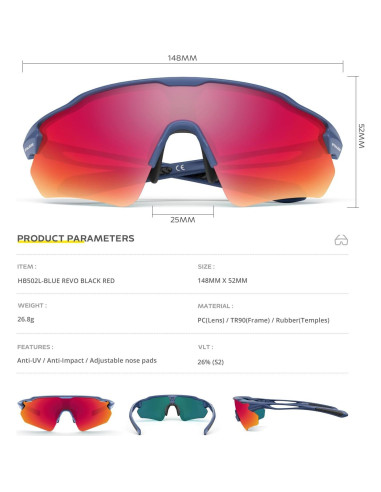 Gafas de Ciclismo HUBO Sports HB502L Polarizadas UV400