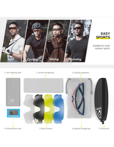 Gafas de Ciclismo HUBO Sports HB502L Polarizadas UV400