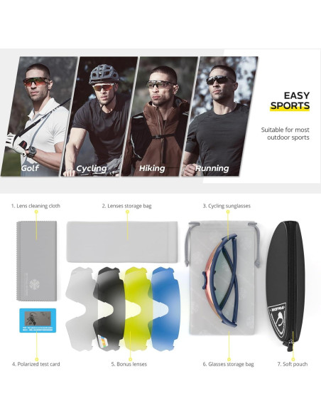 Gafas de Ciclismo HUBO Sports HB502L Polarizadas UV400