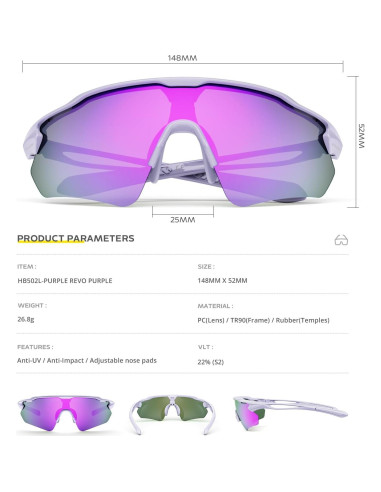 Gafas de Ciclismo HUBO Sports TR90 Polarizadas UV400