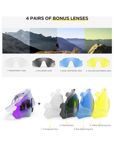 Gafas de Ciclismo HUBO Sports TR90 Polarizadas UV400