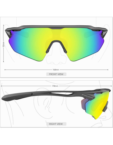 Gafas de Ciclismo HUBO Sports HB502L Polarizadas UV400