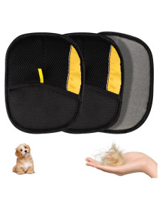 Juego de 3 Guantes Quitapelos para Mascotas Genérico - Electroestáticos