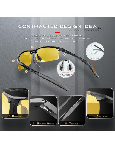 Gafas de sol SIPLION polarizadas para hombres UV400