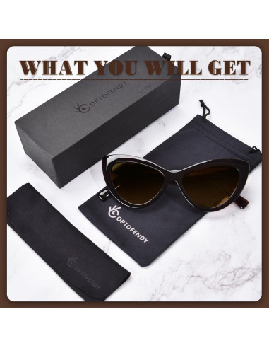 Gafas de sol OPTOFENDY ojo de gato UV protección marrón