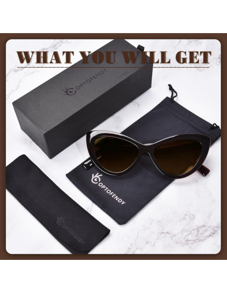 Gafas de sol OPTOFENDY ojo de gato UV protección marrón