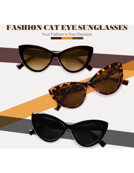 Gafas de sol OPTOFENDY ojo de gato UV protección marrón