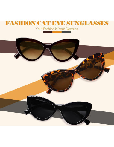 Gafas de sol OPTOFENDY ojo de gato UV protección retro
