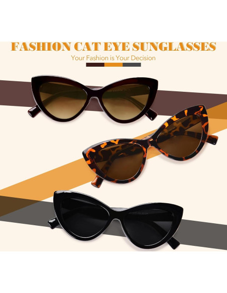 Gafas de sol OPTOFENDY ojo de gato UV protección retro