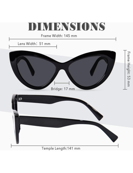 Gafas de sol OPTOFENDY ojo de gato UV protección mujer