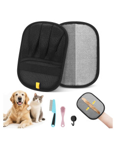 Guante Removedor de Pelo de Mascotas XEENRXU Doble Cara 2PCS