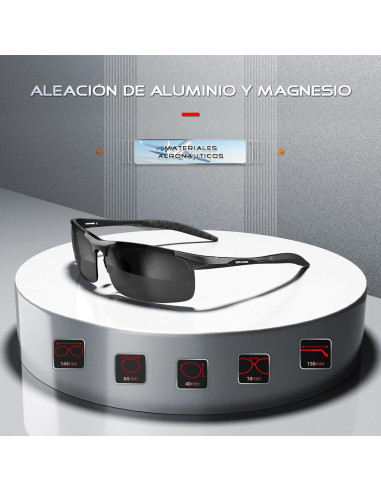 Gafas de sol SIPLION polarizadas para hombres UV400 ligeras